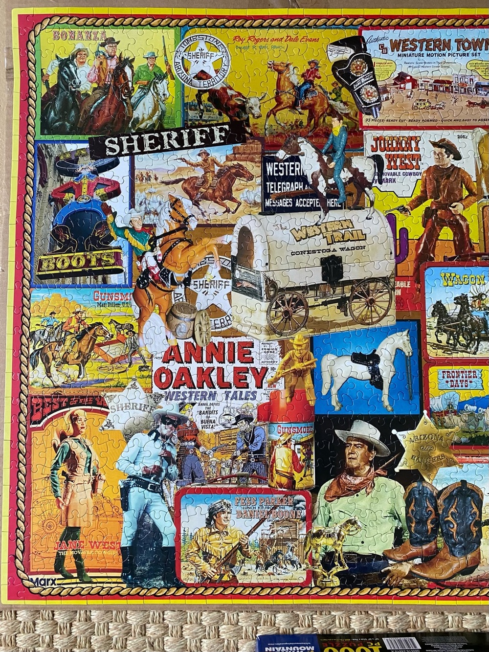 Cowboys White Mountain 1000 Piece Puzzle Complete - Picture 5 of 10